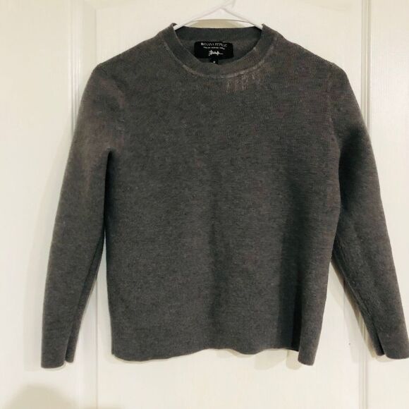 Banana Republic Women's Pullover Sweater 100% Merino Wool Crew Neck Gray‎ Medium - Picture 1 of 7
